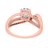 Round Natural Stone Twisted Ring