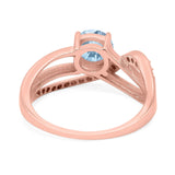 Round Natural Stone Twisted Ring