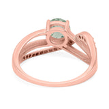 Round Natural Stone Twisted Ring