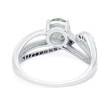 Round Natural Stone Twisted Ring