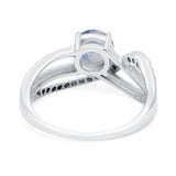Round Natural Stone Twisted Ring
