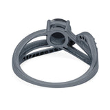 Round Natural Stone Twisted Ring