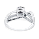 Round Natural Stone Twisted Ring