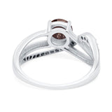 Round Natural Stone Twisted Ring