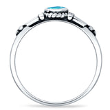Pear Teardrop Twisted Ring
