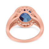 Art Deco Oval Natural Stone Ring