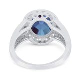 Art Deco Oval Natural Stone Ring