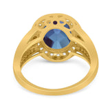 Art Deco Oval Natural Stone Ring