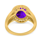 Art Deco Oval Natural Stone Ring