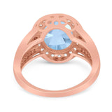 Art Deco Oval Natural Stone Ring