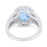 Art Deco Oval Natural Stone Ring