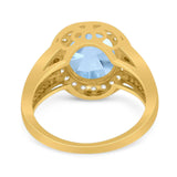 Art Deco Oval Natural Stone Ring