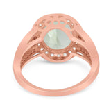 Art Deco Oval Natural Stone Ring