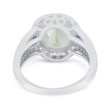 Art Deco Oval Natural Stone Ring
