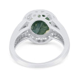 Art Deco Oval Natural Stone Ring