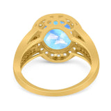 Art Deco Oval Natural Stone Ring