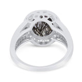 Art Deco Oval Natural Stone Ring