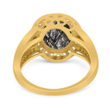 Art Deco Oval Natural Stone Ring