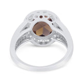 Art Deco Oval Natural Stone Ring