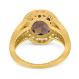 Art Deco Oval Natural Stone Ring