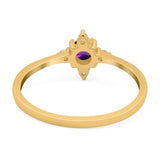 Minimalist Round Natural Stone Ring