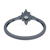 Minimalist Round Natural Stone Ring