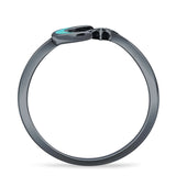 Oxidized Moon & Star Ring