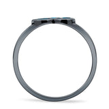 Oxidized Lotus Ring