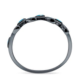 Leaf Band Oxidized Ring