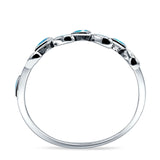 Leaf Band Oxidized Ring