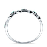 Leaf Band Oxidized Ring