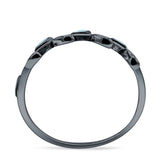 Leaf Band Oxidized Ring