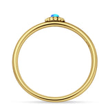 Round Opal Beaded Ring