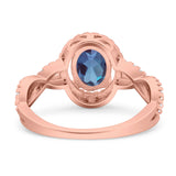 Infinity Shank Oval Natural Stone Ring