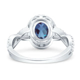 Infinity Shank Oval Natural Stone Ring