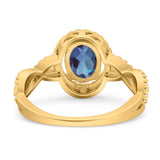 Infinity Shank Oval Natural Stone Ring