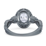 Infinity Shank Oval Natural Stone Ring