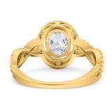 Infinity Shank Oval Natural Stone Ring