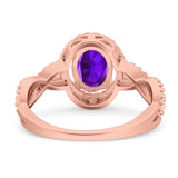 Infinity Shank Oval Natural Stone Ring