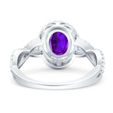 Infinity Shank Oval Natural Stone Ring