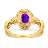 Infinity Shank Oval Natural Stone Ring