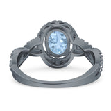 Infinity Shank Oval Natural Stone Ring