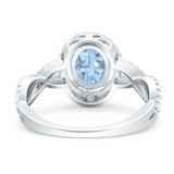 Infinity Shank Oval Natural Stone Ring