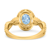 Infinity Shank Oval Natural Stone Ring