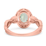 Infinity Shank Oval Natural Stone Ring