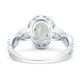 Infinity Shank Oval Natural Stone Ring