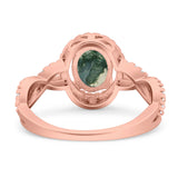 Infinity Shank Oval Natural Stone Ring