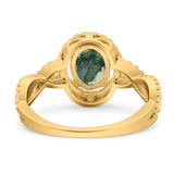 Infinity Shank Oval Natural Stone Ring