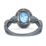 Infinity Shank Oval Natural Stone Ring