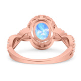 Infinity Shank Oval Natural Stone Ring